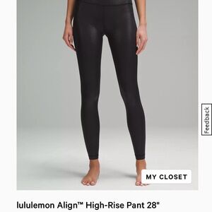 NWOT lululemon Align High Rise Pant 28” Shimmer